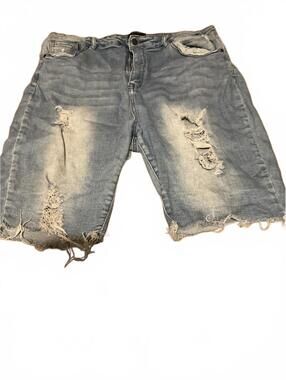 American Bazi Distressed Denim Shorts